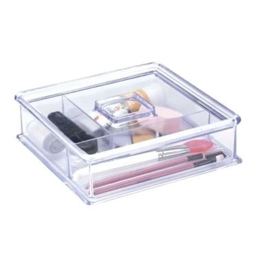 Imagem de Caixa Organizadora Cristal 3 Divisórias Com Tampa - K40 - Keita