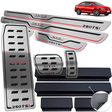 Imagem de Pedaleira Soleira Descanso Preto BRelevo Virtus Gts 250 Tsi