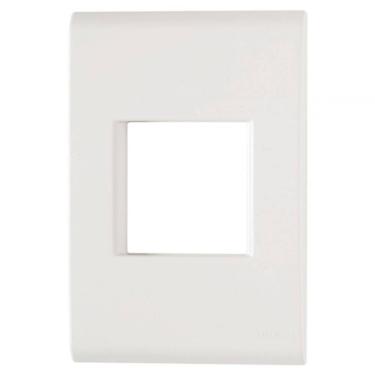 Imagem de Placa+Suporte 4X2 2 Postos Juntos Liz Branca Tramontina