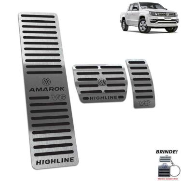 Imagem de Descanso + Pedaleira Amarok V6 Highline 2018 a 2020 Preto