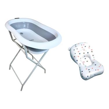 Imagem de Kit Tibaby Banho Do Bebê Banheira Com Suporte E Almofada