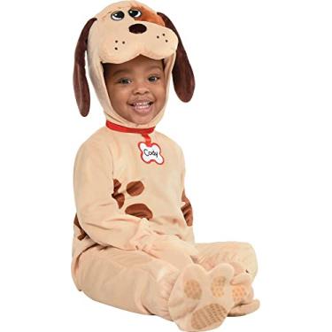 Imagem de Party City Pound Puppies Halloween Costume for Babies, 6-12 Months, Includes Jumpsuit with Attached Tail and Hood