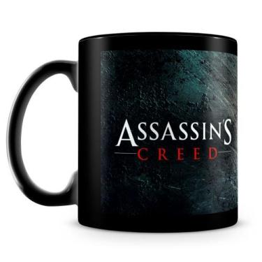 Imagem de Caneca Personalizada Assassin's Creed Sangue - Porcelana Preta 325ml -