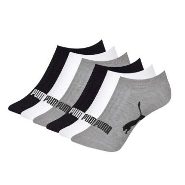 Imagem de Kit 6 Pares Meia Puma Sapatilha Invisível Algodão Adulto, Sortido, 34-