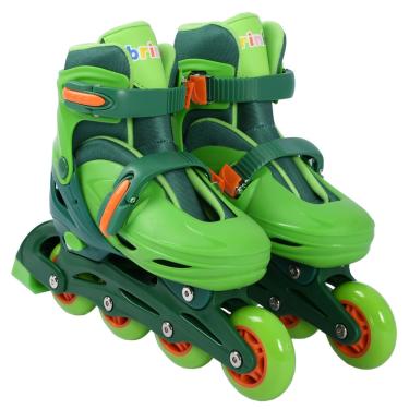 Imagem de Patins Infantil Triline 4 Rodas Tamanho 32 - 35 Verde - brink+