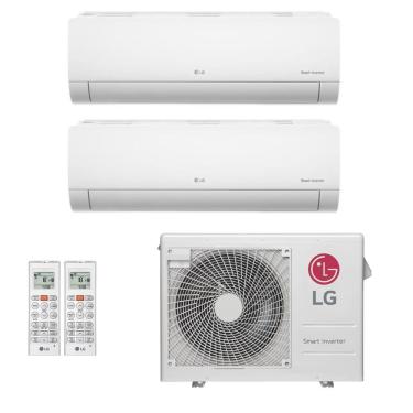 Imagem de Ar-Condicionado Multi Split Inverter LG 24.000 (1x Evap HW 9.000 + 1x Evap HW 18.000) Quente/Frio 220V