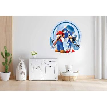 Imagem de Adesivo De Parede Mario E Sonic Mod11