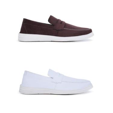 Imagem de Kit 2 Sapato Social Masculino Loafer Mocassim Oxford Tendencia Casual 