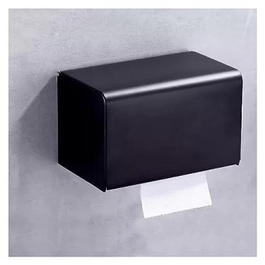 Imagem de Suporte de lenços de papel de parede montado na parede porta-guardanapos dispensador de gaveta de lenços acessórios de banheiro para casa cozinha vaso sanitário, suporte de caixa de lenços sem broca
