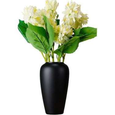 Imagem de SHUYUNGE 6 peças, bola de flores artificiais, crisântemo, flores falsas, toque real, margarida, simulação de seda, para decoração de mesa de casa de casamento (branca)
