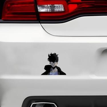 Imagem de Solo Leveling Anime Manga Sung Jin-Woo Decal Stickers for Cars Laptop Skateboard Wall Decor UV Resistant (Jin-Woo 1)