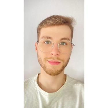 Imagem de Armação Óculos Grau Masculino Redondo Round Titanium - Palas Eyewear