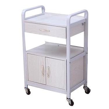 Imagem de AKALNNB Carrinho de rodinhas de salão resistente, armário de armazenamento de carrinho de barbeiro, armário de beleza móvel, organizador de beleza, com gavetas, roda (cor: preto-A, tamanho: 83 x 50 x