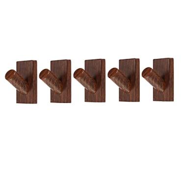 Imagem de Cabide montado na parede cabideiro de parede ganchos de metal de 5 peças ganchos de parede de banheiro para pendurar casacos e chapéus roupas toalhas cabide de pendurar na entrada (cor: A) (A)