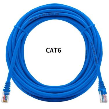 Imagem de Cabo De Rede Plus Cable Pc Eth6e Patch Cord CAT6 Gigabit Azul 30 Metros