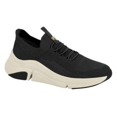 Imagem de Tênis Modare Meia Knit Feminino Conforto Flexível Estilo Moderno, Pret