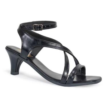 Imagem de Sandália Feminina Salto Fino Baixo Social Festa Moderna Confortável Vi