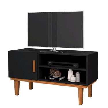 Imagem de Rack Denver Sala Tv Até 42 Polegadas Preto/canela Preto/canela