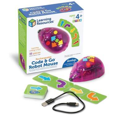 Imagem de Learning Resources: Robô Rato Programável Recarregável - Brinquedo STEM para Crianças, Meninos e Meninas a Partir dos 4 Anos