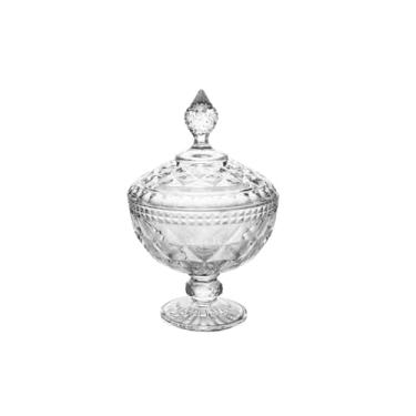 Imagem de LYOR - Potiche de Cristal com Pé Diamond 15cm x 23cm
