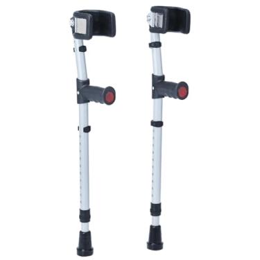 Imagem de Muleta Canadense Articulada Alumínio Regulável até 130kg Ortopédico Conforto Idoso Fratura ANVISA Par (P)