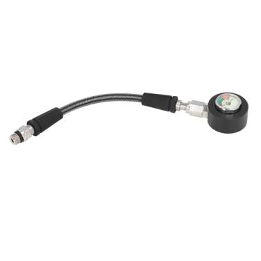 Imagem de Pressão submersível luminosa de pressão de mergulho com mangueira de alta pressão para equipamento de mergulho subaquático regulador BCD (15 cm)