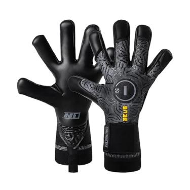 Imagem de Luvas de Goleiro Zeus N1, Pretas, Trava de Pulso (Preto, 11)
