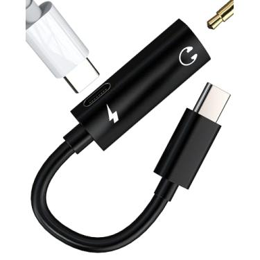 Imagem de Adaptador USB C para 3,5 mm para fone de ouvido iPhone15 (2 em 1) para Apple para iPad compatível com Samsung 60W tipo C Jack carregador de áudio divisor conversor de carregamento de carro cabo