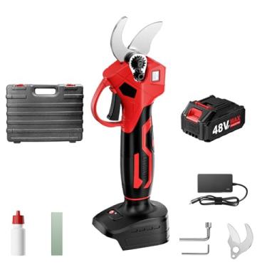 Imagem de Tesoura De Poda A Bateria Com 2000mah*2 Tesouras EléTricas Sem Fio RecarregáVeis ​​Com Carregador E Caixa De Armazenamento Tesouras EléTricas, Para Galhos De PapelãO