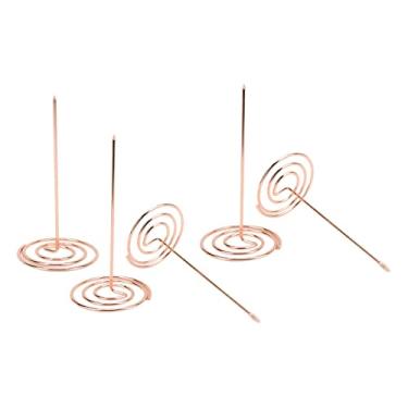 Imagem de Zerodis Coleção de Artesanato Material Escolar de Escritório Material de Escritório Suporte para Memorando Ferramenta Durável para Restaurante Cozinha 5 Peças Suporte de Recibo de Mesa Metal Bill