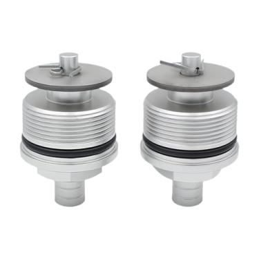 Imagem de NITAGO 2x Parafusos de Amortecedor Dianteiro Tampa de Cobertura para Hastes de Amortecedor Dianteiro de 37mm Substituição de Motocicleta para 250 CBR250 MC22, Prata