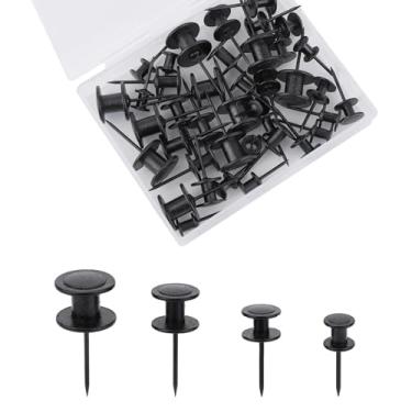 Imagem de 40un Pregos Cabeça Dupla Pendurar Quadros, 4 Tamanhos Liga Zinco Tachinhas de Cabeça Dupla para Fotos Molduras Tapeçarias Galeria de Casa Decoração Acessórios