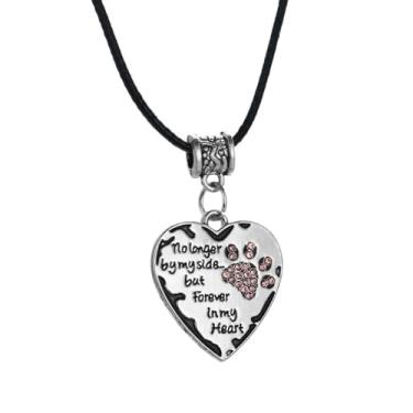 Imagem de Colar memorial para animais de estimação, presente de perda de cachorro, estampas de patas, presente de simpatia para amantes de cães, gatos, presentes em memória de animais de estimação para mulheres