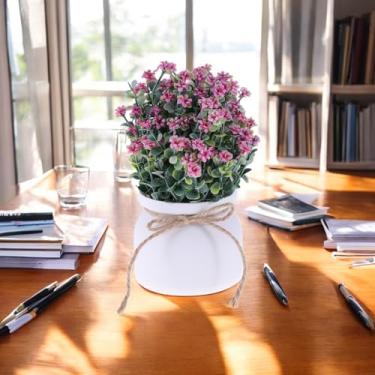 Imagem de Generic 1 plantador floral de plantas artificiais de plástico PVC rosa 10 x 10 x 18 cm