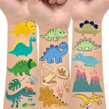 Imagem de 408 Styles Tatuagens temporárias com glitter, artigos de festa espacial, decorações para presentes, lua/estrela/astronauta, lembrancinhas de festa com tema de dinossauro, decorações presentes de