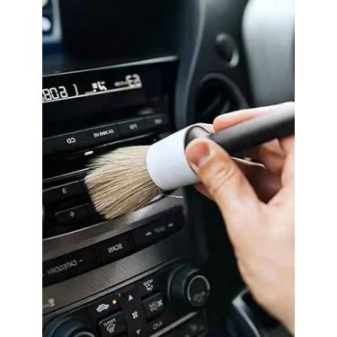 Imagem de Conjunto de pincéis de cerdas macias, pacote com 3, diferentes tamanhos, ferramentas de limpeza de carro, interior e exterior, kit de cuidados automotivos