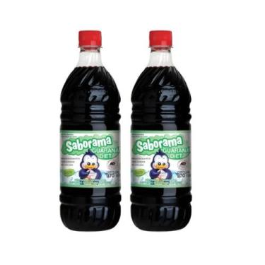 Imagem de Saborizante Diet Concentrado Kit 2 Potes Guaraná ou Groselha - Saboram
