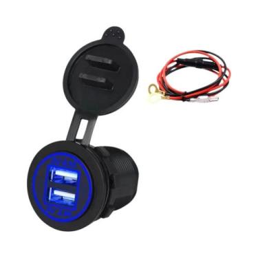 Imagem de Carregador De Carro Dual USB 1224V 5V 42A Adaptador À Prova d'Água Par