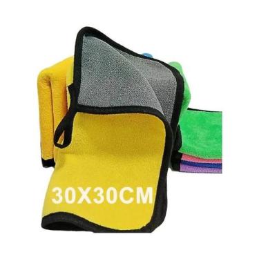 Imagem de 5 Peças De Toalhas De Microfibra Profissionais Para Limpeza De Carros,