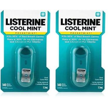 Imagem de Oral Care Listerine Pocket Mist Cool Mint 7,7 ml (pacote com 2)
