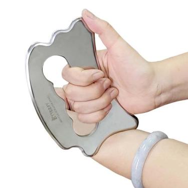 Imagem de Ferramenta raspadora de massagem Gua Sha de aço inoxidável BYYDDIY