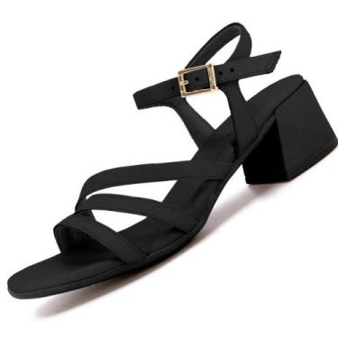 Imagem de Sandalia Usaflex Al20008 Feminina, Preto, 37
