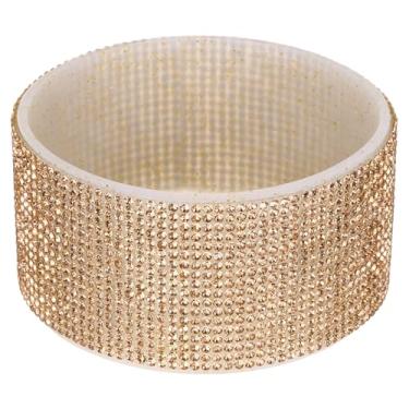 Imagem de Bota de silicone com glitter, bota protetora para garrafa de água de diamante, acessórios de manga antiderrapante para copo Stanley Tumbler 567-1,134 g com fundo de 7,4 a 7,6 cm, dourado