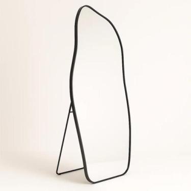 Imagem de Espelho Orgânico 170x70 Grande Corpo inteiro Com Moldura Alumínio Sala