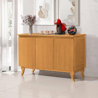 Imagem de Aparador Buffet Monterrey Imbuia 3 Portas Vintage Design Retrô