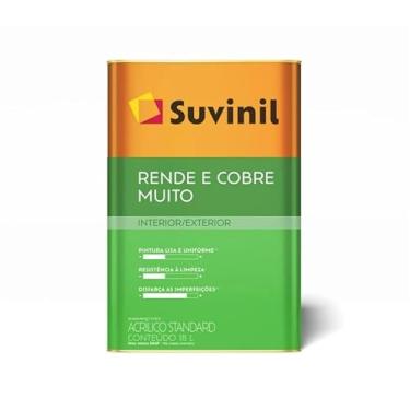 Imagem de Tinta Suvinil Rende e Cobre Muito Fosca para Ambientes Internos e Externos Flor de Anis 18L– Alta Cobertura e Ótimo Rendimento