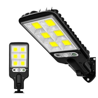 Imagem de Luminária Solar Externa com Sensor de Presença e Controle Remoto – Refletor LED Super Brilhante, 3 Modos de Luz, 8 Painéis, Bateria Durável e Proteção IP65