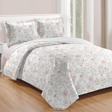 Imagem de Kit Cobre Leito Colcha Daily Queen 3 Peças - Floral 18