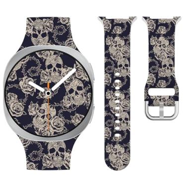 Imagem de Watbro Pulseira de relógio de Halloween compatível com Samsung Galaxy Watch 8/8 Classic de 40 mm/44 mm/46 mm, linda pulseira de silicone macio para Samsung Galaxy Watch8 de 40 mm/44 mm 8 Classic de 46