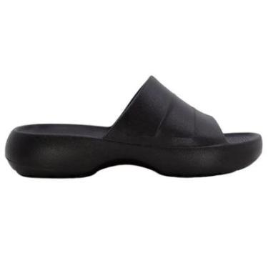 Imagem de Chinelo Nuvem Plataforma Feminino Usaflex Poofy MA21001001 Ortopédico Preto-Feminino